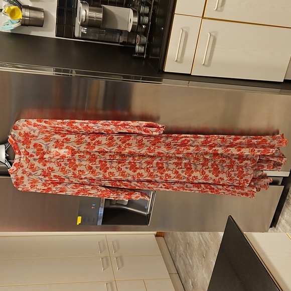 💕NATALIE MARTIN💕 Fiore Maxi Dress ~ Chiffon Watercolor Dove Medium M NWT - Picture 12 of 16